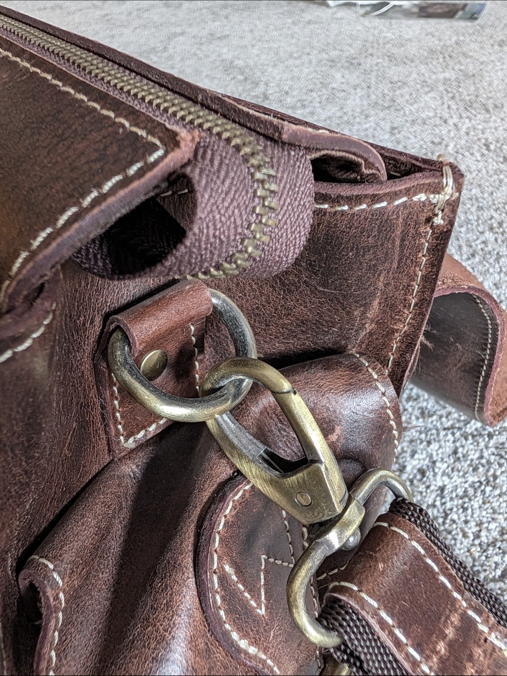 Leather CrossBody Camera Bag - Picture 5 of 14